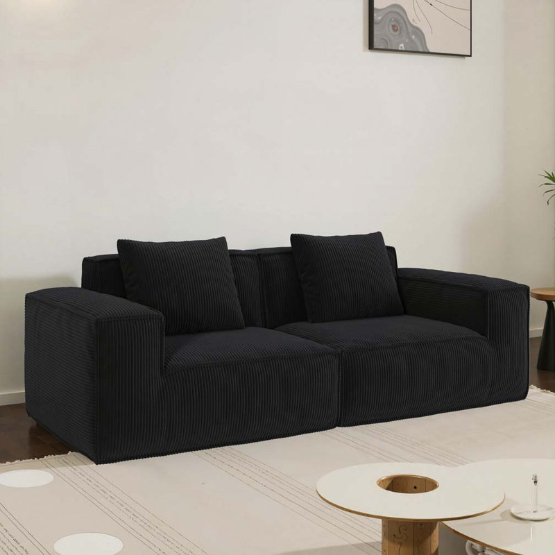 2-Seater Free Conversion Sofa, Black