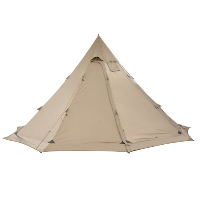 Tente chaude en toile imperméable pour 4 à 6 personnes avec prise de réchaud, tipi 4 saisons léger pour le camping d'hiver, la randonnée et la pêche | Idée de cadeau