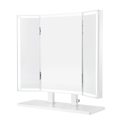 Miroir de coiffeuse avec bande lumineuse Trifecta Plus, miroir de maquillage Portrait avec gradateur