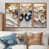 Toile avec cadre flottant brun