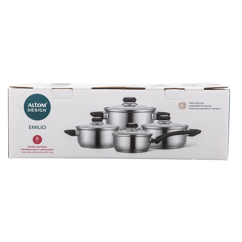 8 - Piece Stainless Steel Cookware Set