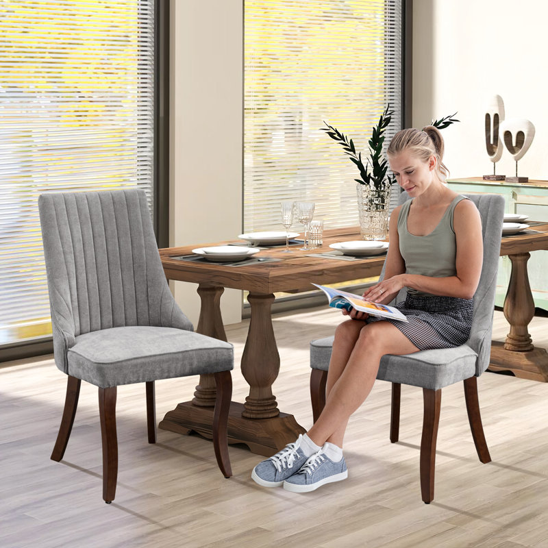 19.5'' H Upholstered Side Chair, Gray