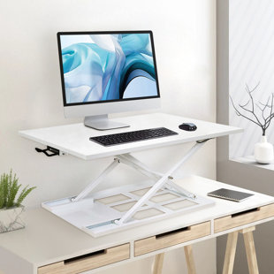 Stand Steady X-Elite Pro Corner Standing Desk | 40 inch Corner Sit to Stand Desk Converter Ideal for Cubicles and L Shaped Desks