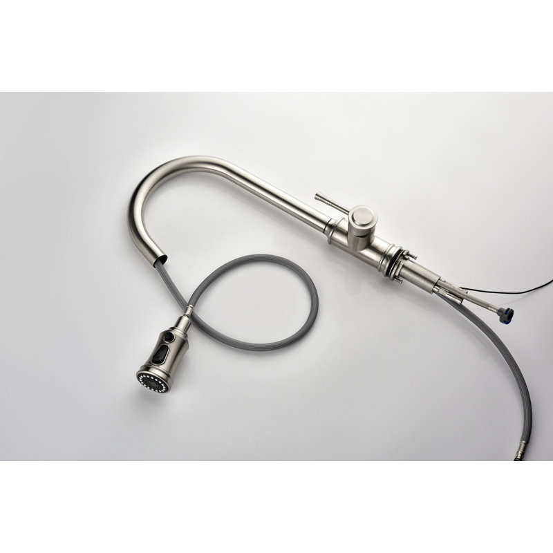 Takason Tas Pull Down Touch Kitchen Faucet, Brushed Nickel