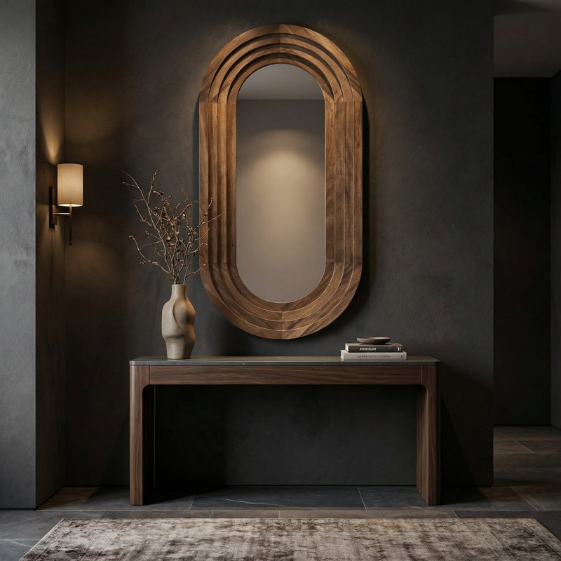 New Fuss Solid Wood Framed Mirror
