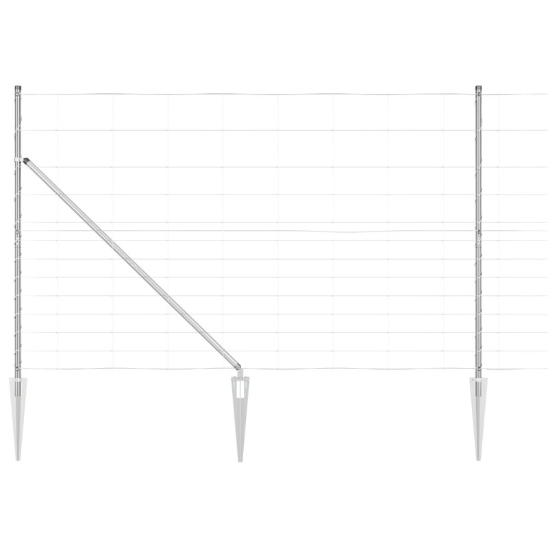 Vidaxl Field Fence Galvanised Steel, 150cm H x 2500cm W