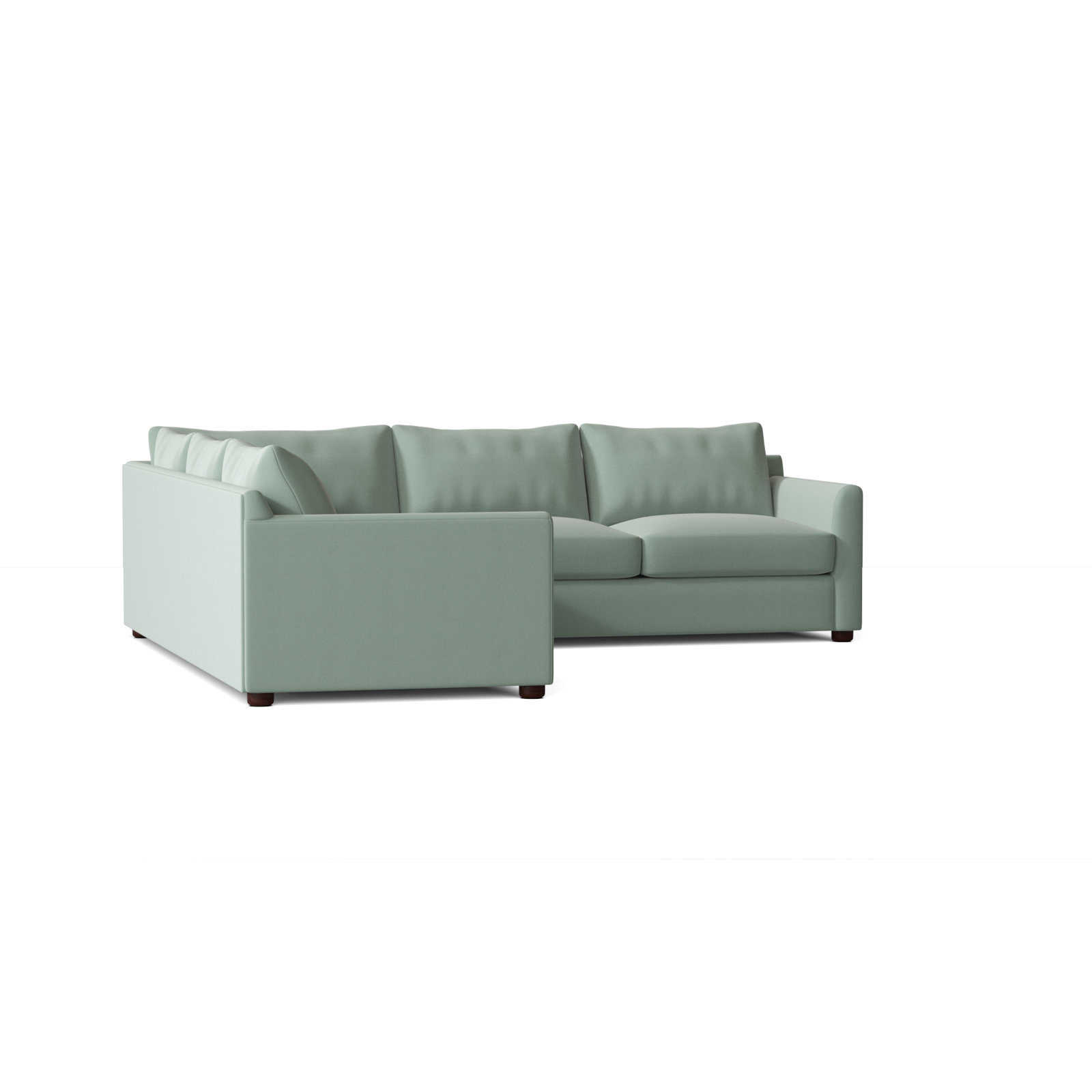 Cecelia Upholstered L-Sectional, Bayou Spray Canvas, Left Hand Facing