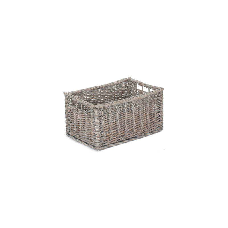 Wicker Storage Basket, 19cm H x 37cm W x 24cm D