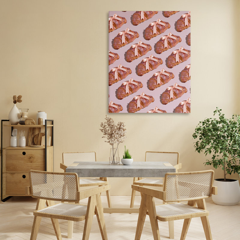 Croissants avec rubans, toile par Lish Creative, 30 x 24