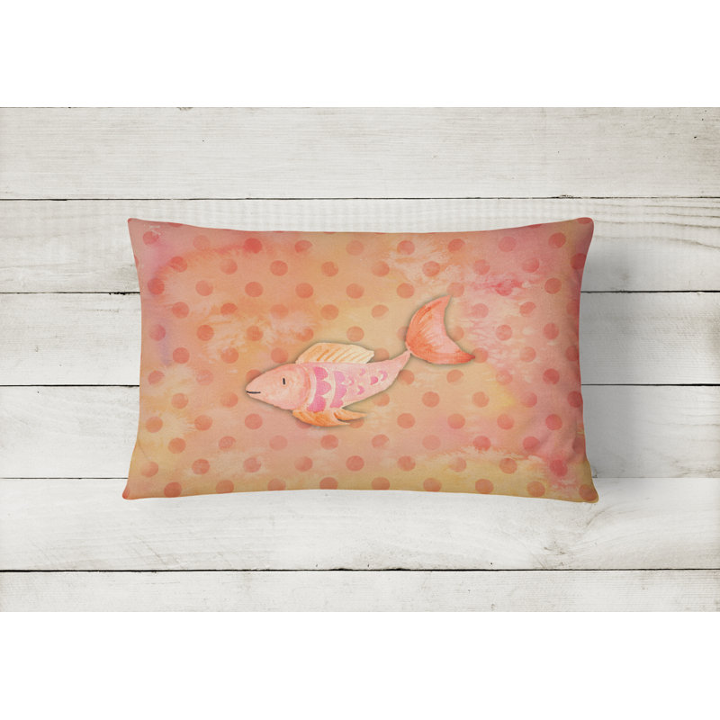Coussin lombaire en aquarelle de poisson