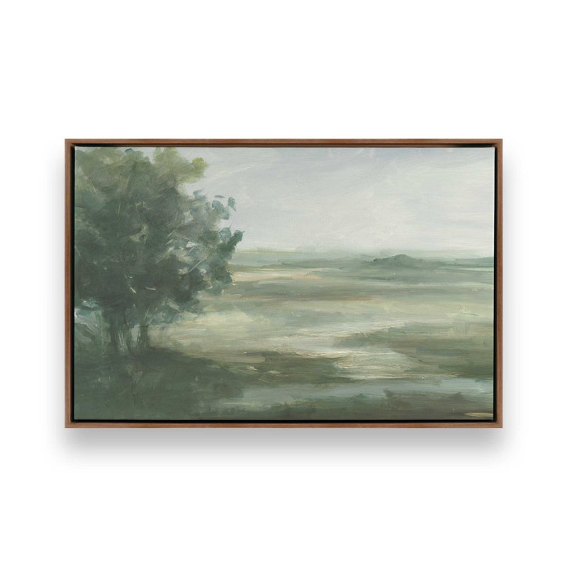 «Serene Valley Vista I» par Ethan Harper, reproduction d'art sur toile, H 36 po x l 48 po, Brun