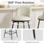 Tabouret de comptoir pivotant rembourré 26 po Aura-615037486-615329769