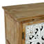 Armoire décorative avec 4 portes, buffet de ferme avec rangement, crédence moderne avec portes florales sculptées en bois pour le salon, la salle à manger, l'entrée, le couloir, la cuisine