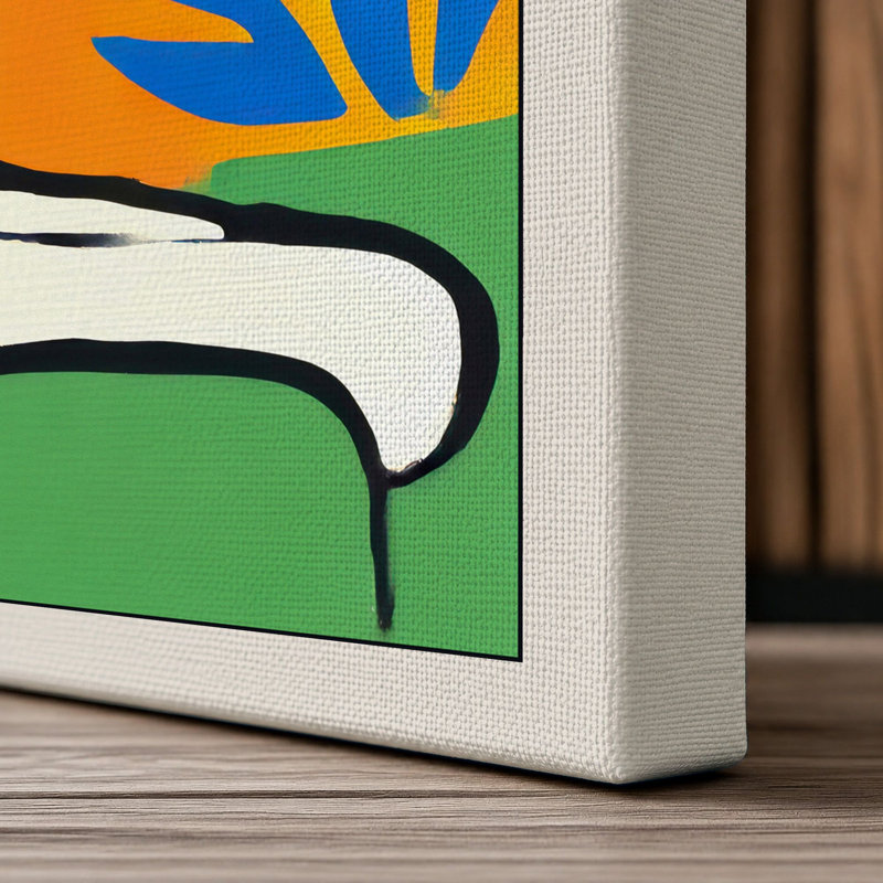 Serene Cat Modern - Print, 24x16 - 61.0 x 40.6 cm, Cream Border
