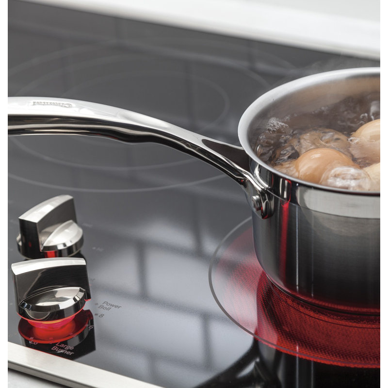Electric Cooktop with 5 Burners, Stainless Steel