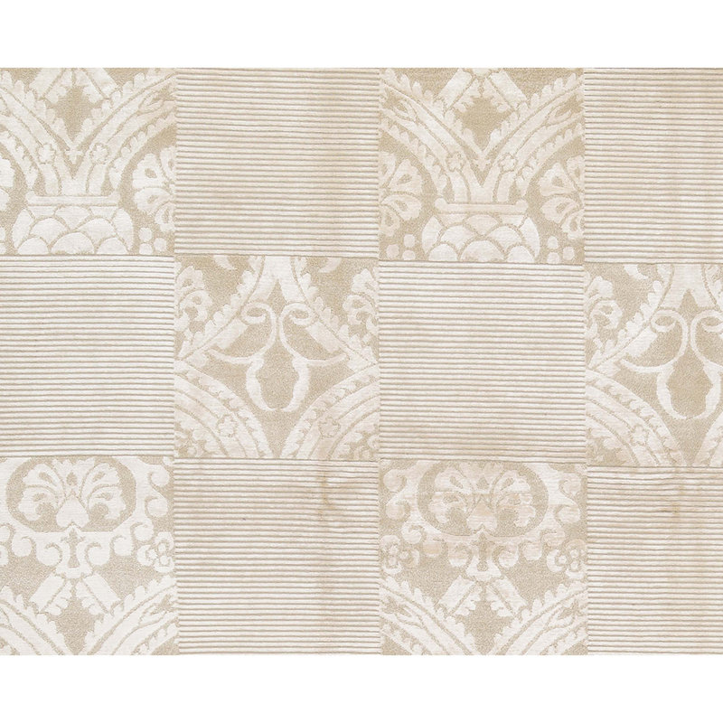 Tapis blanc de haute qualité noué à la main