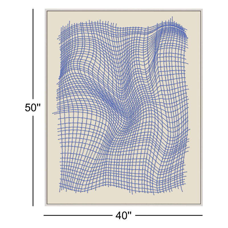 Netting 4 Print by Jacques Pilon, 50" H x 40" W x 1.25" D, White Single Structure Framed Canvas