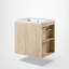 Meuble-lavabo simple 24 po avec lavabo en céramique, meuble-lavabo avec tablette réglable et tablettes latérales ouvertes