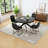 5-Piece Set Of 4 Morden  Chairs And Round Dining Table, Dining Table Set, Dining Room Set-1600590595