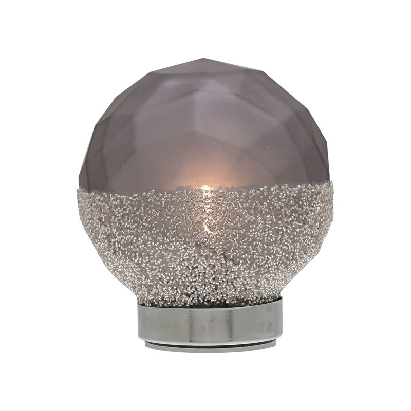 Cool Grey Glass LED Light Small