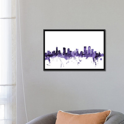 «Denver, Colorado Skyline» par Michael Tompsett, impression sur toile tendue