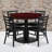 Neelam 36'' Round Laminate Table Set with Round Base and 4 Ladder Back Metal Chairs-24678175-68612012