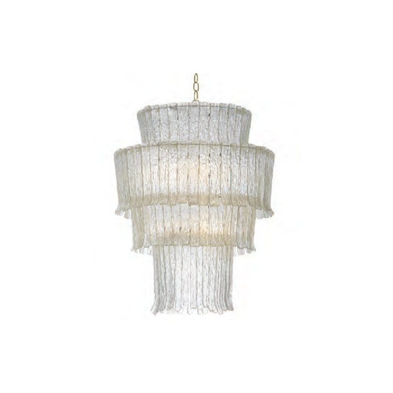 Gisele 4-Light Tiered Chandelier, Brass