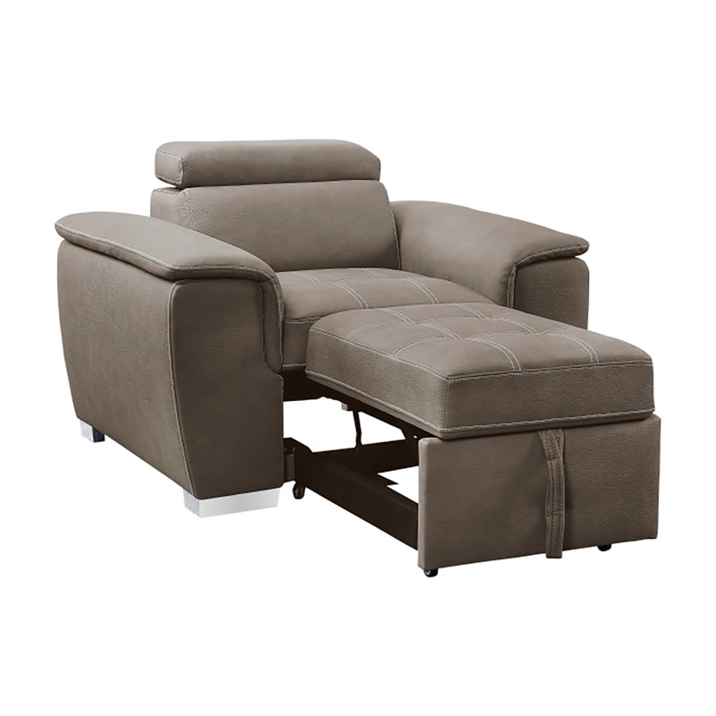 Samat 45" Modern & Contemporary Chair - Chair, Integrated Pull-Out Ottoman for Instant Relaxation, Custom Adjustable Headrest