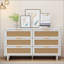 51.18"6-Drawers Rattan Storage Cabinet Rattan Drawer