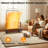 1800w Electric Baseboard Heater With Realistic 3d Flame, Remote Control, 12h Timer, Adjustable Thermostat, Quiet Portable Indoor Space Heater For Bedroom Home