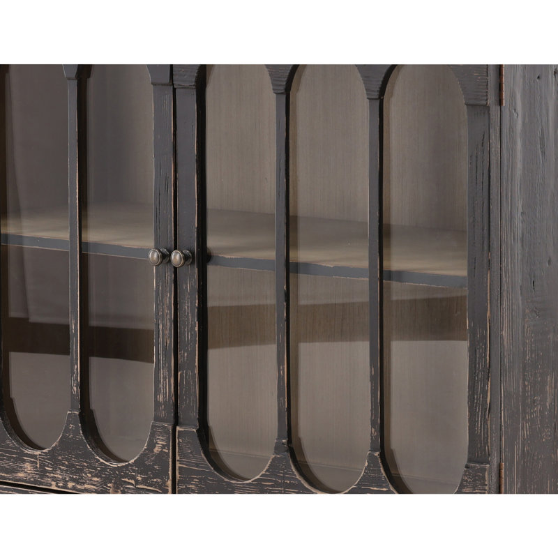 Furniture Classics Chet Reclaimed Pine Glass Door Cabinet