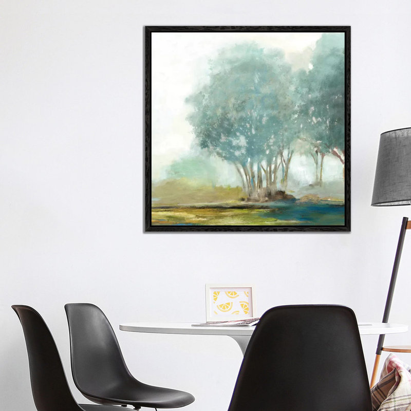 Blueberry Hill II, Square by Allison Pearce - Painting on Canvas, Black Framed Canvas, 93.98 cm H x 93.98 cm W