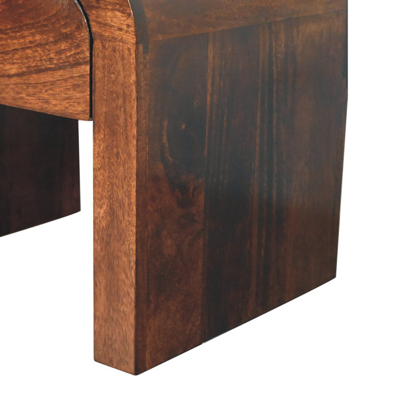 California Walnut Disc Bedside, Brun