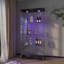Vitrine moderne en verre avec lumières DEL