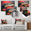 Popart alligator Blooms II - crocodile, art mural en métal-1146279516