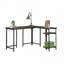 Bureau en L, finition brune