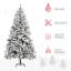 Arbre de Noël artificiel enneigé 7,5 pi avec branches réalistes, vert-752499882