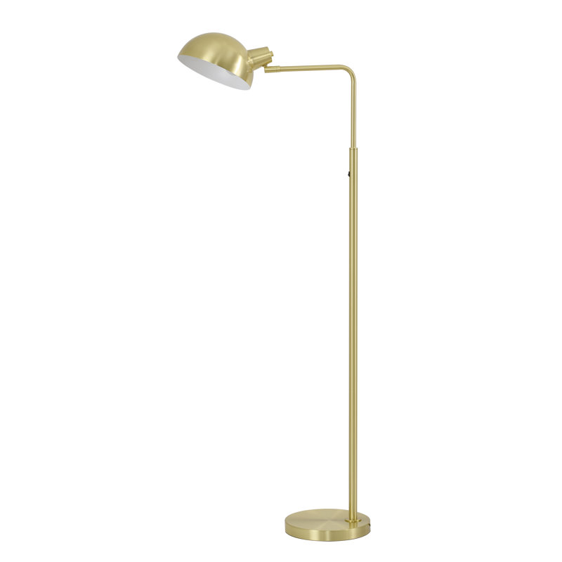 Modern 1-Light Brass Metal Floor Lamp 