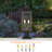 Alletta 2 - Light 23.6''H  Black Iron Outdoor Post Light with Clear Tempered Glass-1974233076
