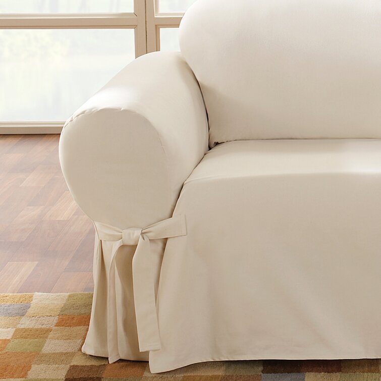 Sure Fit Cotton Duck Sofa Slipcover, Natural