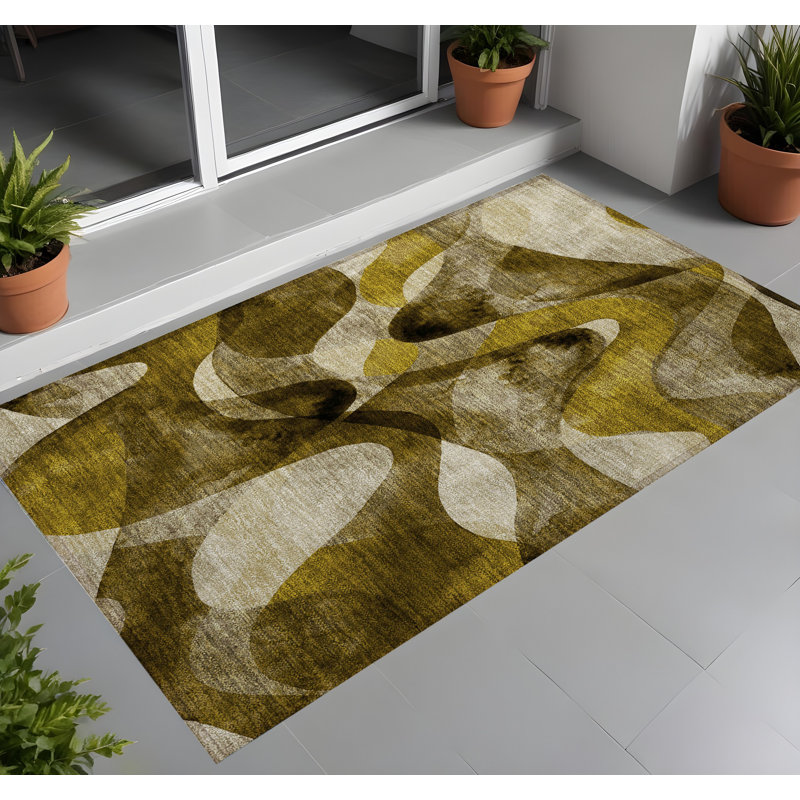 Tapis extérieur lavable antidérapant 2 pi x 3 pi café