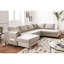 7 Seater Velvet Sofa Bed-70958673-70958674