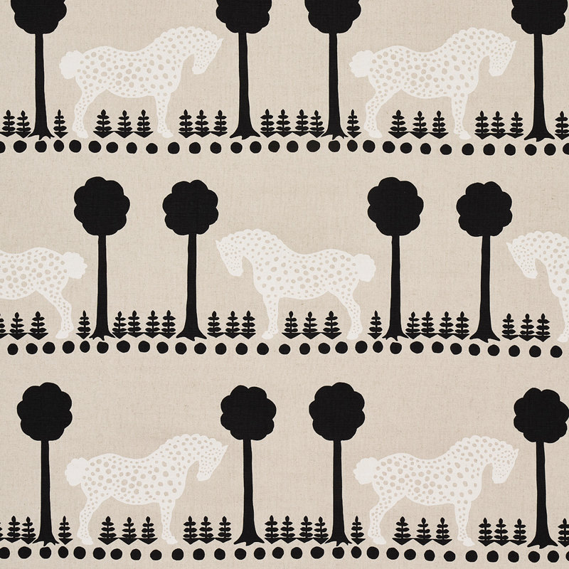 Tissu à pois poney, Naturel