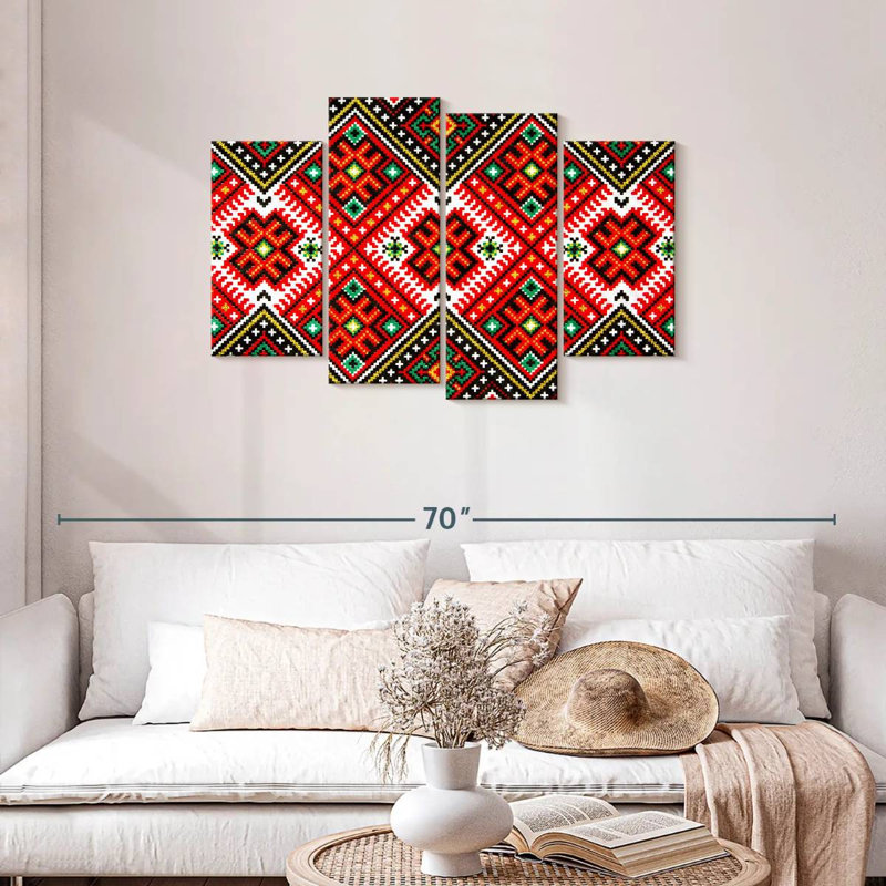 Avery Ukrainian Geometric Pattern, 27" H x 43" W