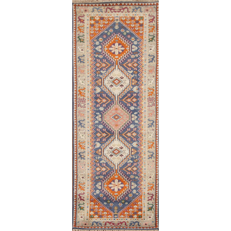 Tapis de couloir bleu 3x8