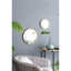 Miroir décoratif rond doré - 11 po avec cadre en bois pour le vestibule
