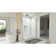 Visions 60" W x 36" D x 78" H  Semi Frameless Rectangle Shower Kit with Fixed Panel and Base Included