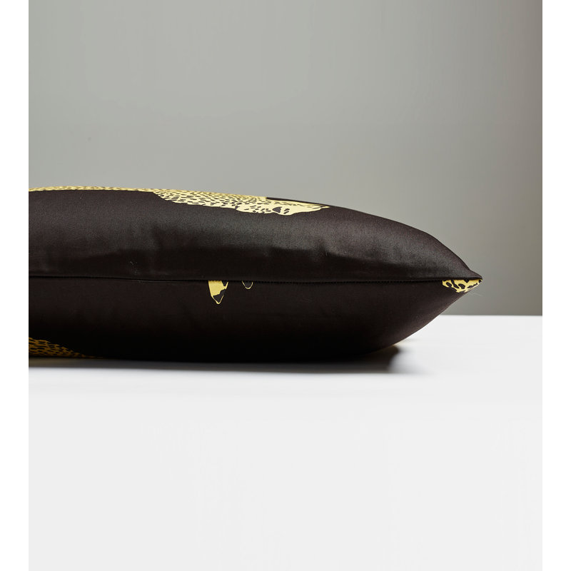 Leaping Cheetah Lumbar Pillow Cover & Insert, Black Magic