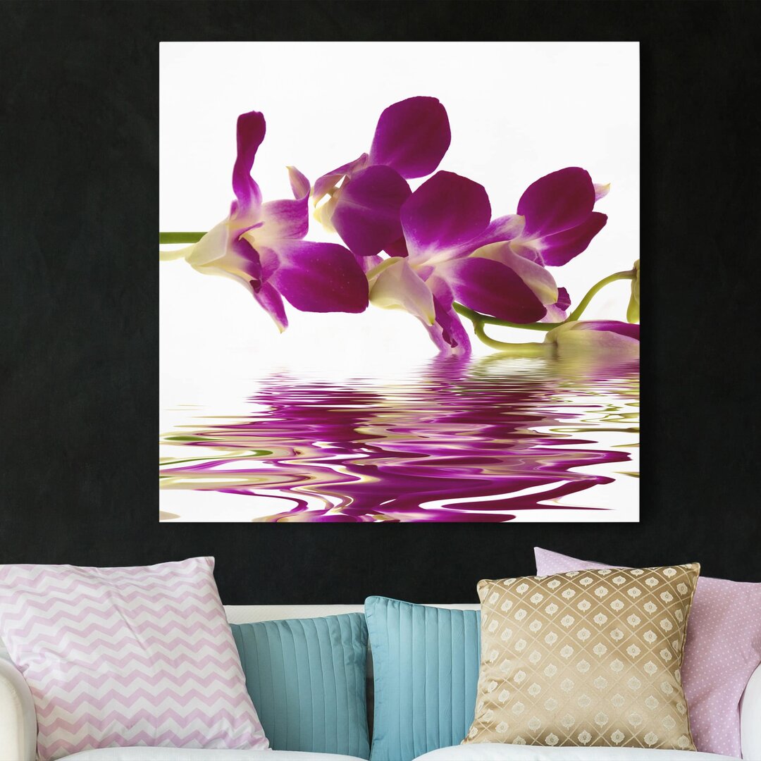 Leinwandbild Pink Orchid Waters