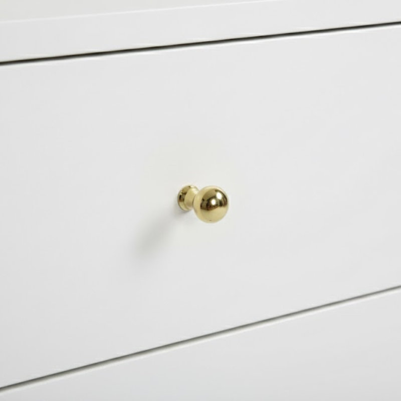 18'' W Nightstand, White/Gold